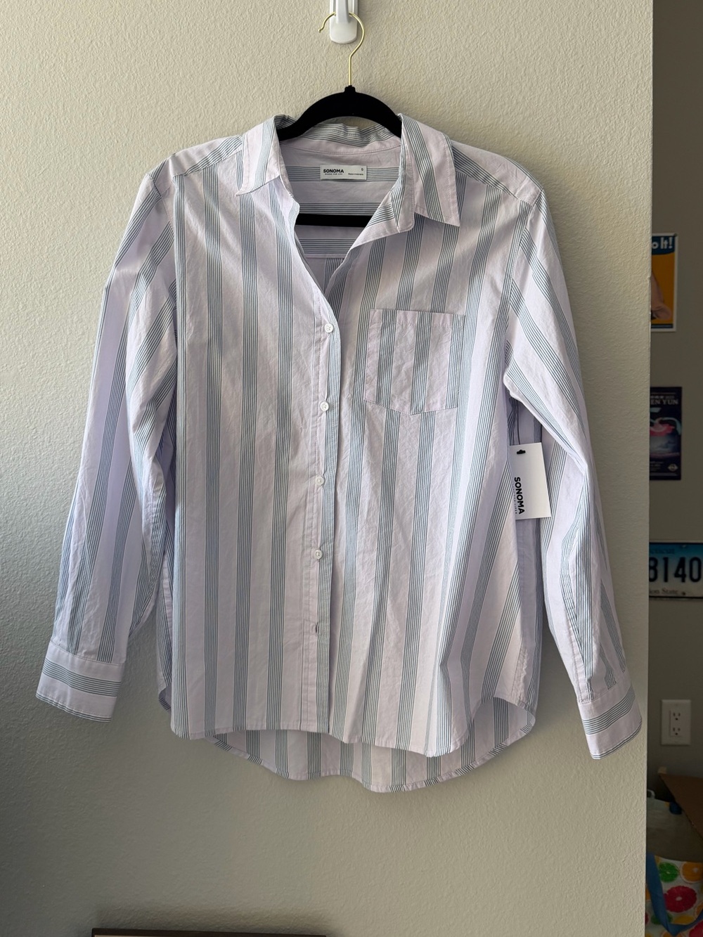 Light Pink Vertical Stripe Button-Down Shirt